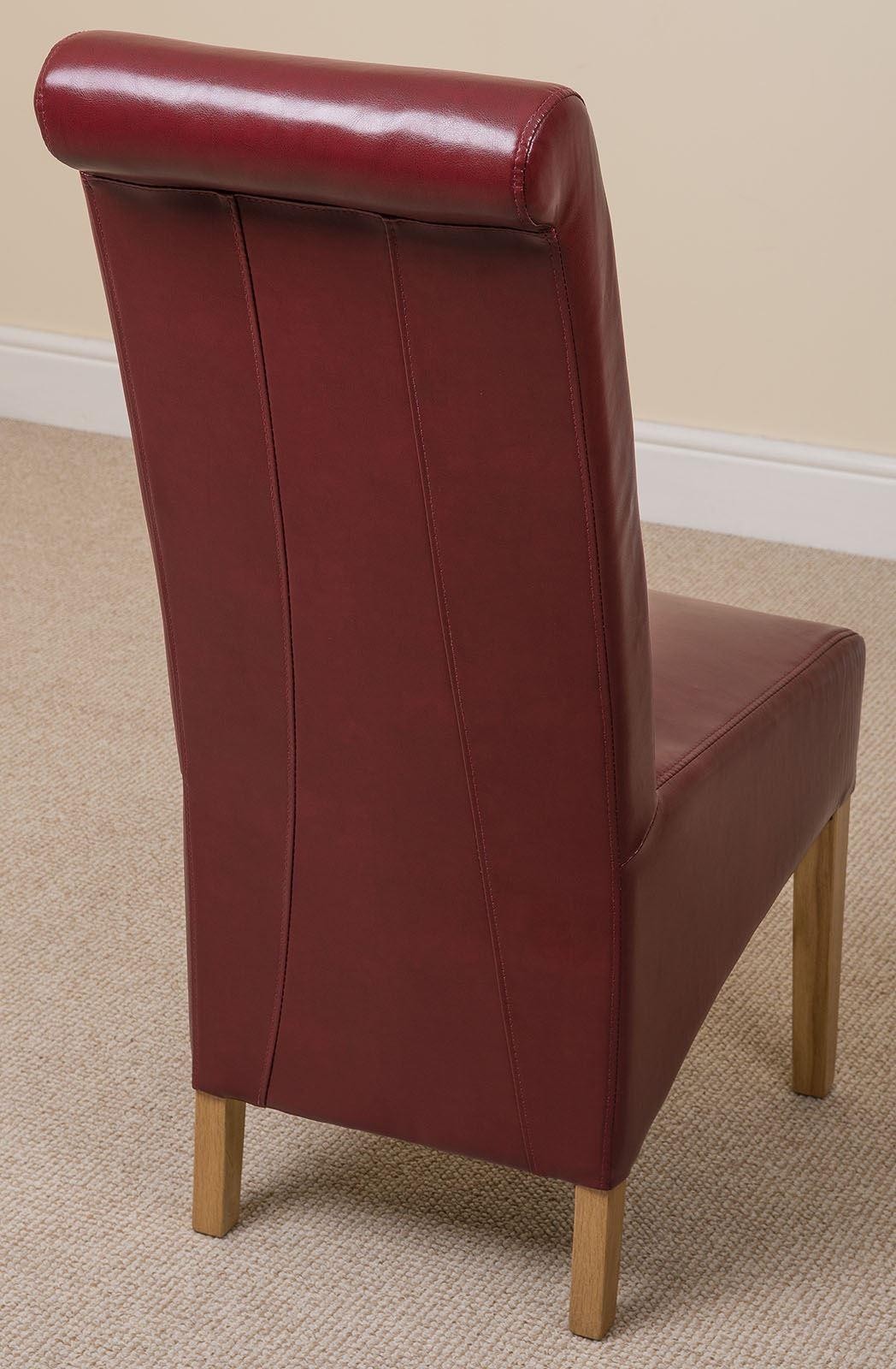 Montana Dining Chair [Burgundy Leather] Modern Furniture Direct