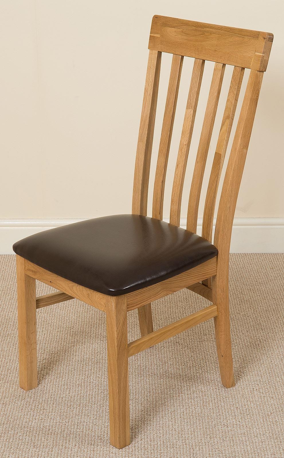 Valencia Oak 200cm Wood and Glass Dining Table with 6 ...