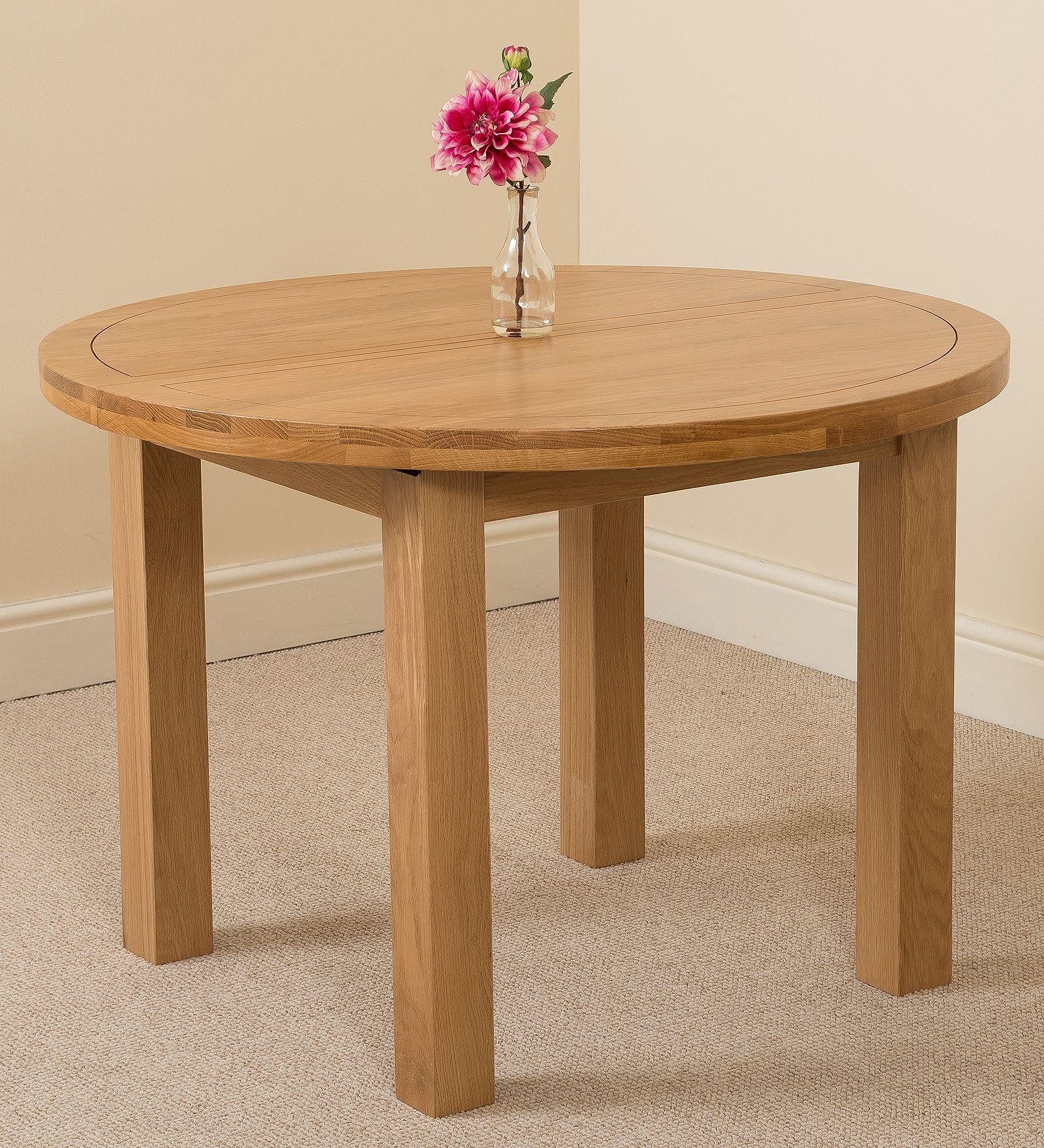 Edmonton Solid Oak Extending Oval Dining Table With 6 ...