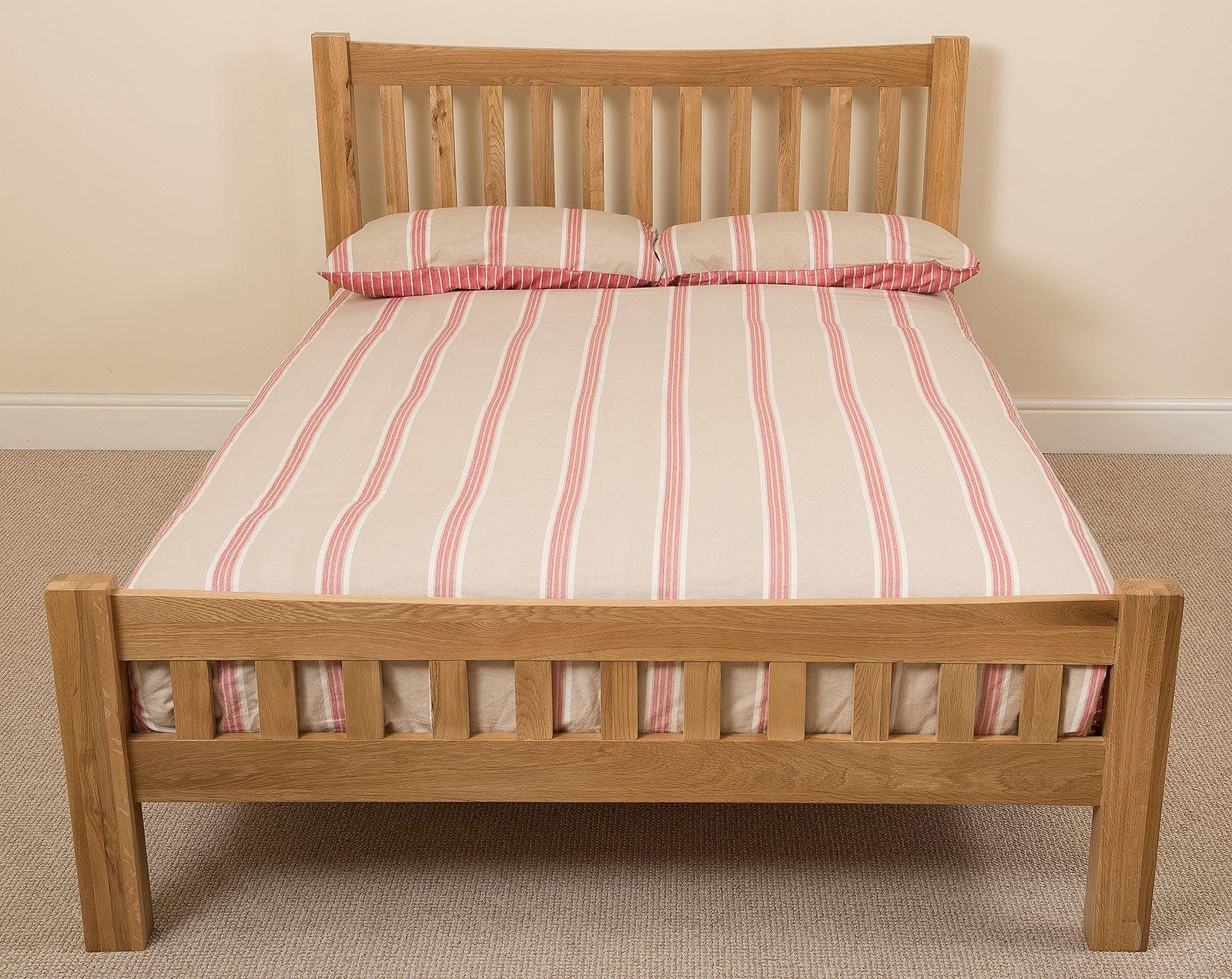 Cottage 4ft6 Double Light Oak Bed Modern Furniture Direct