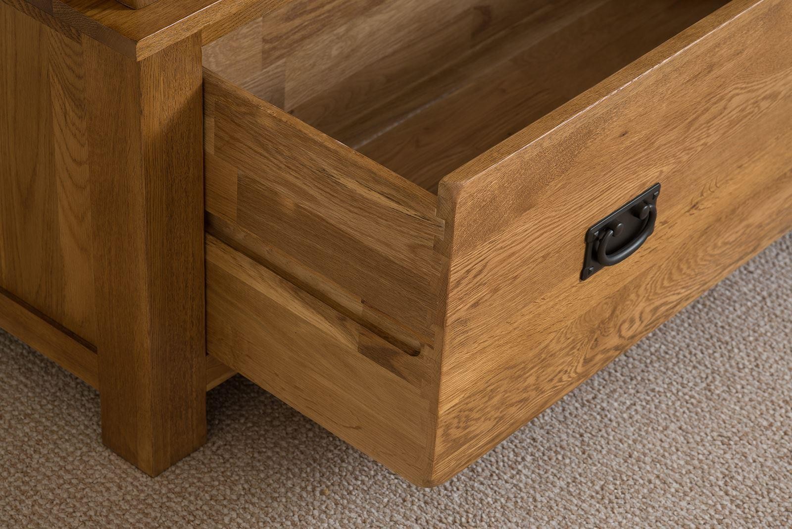 Cotswold Rustic Solid Oak Wardrobe (Double) Modern Furniture Direct