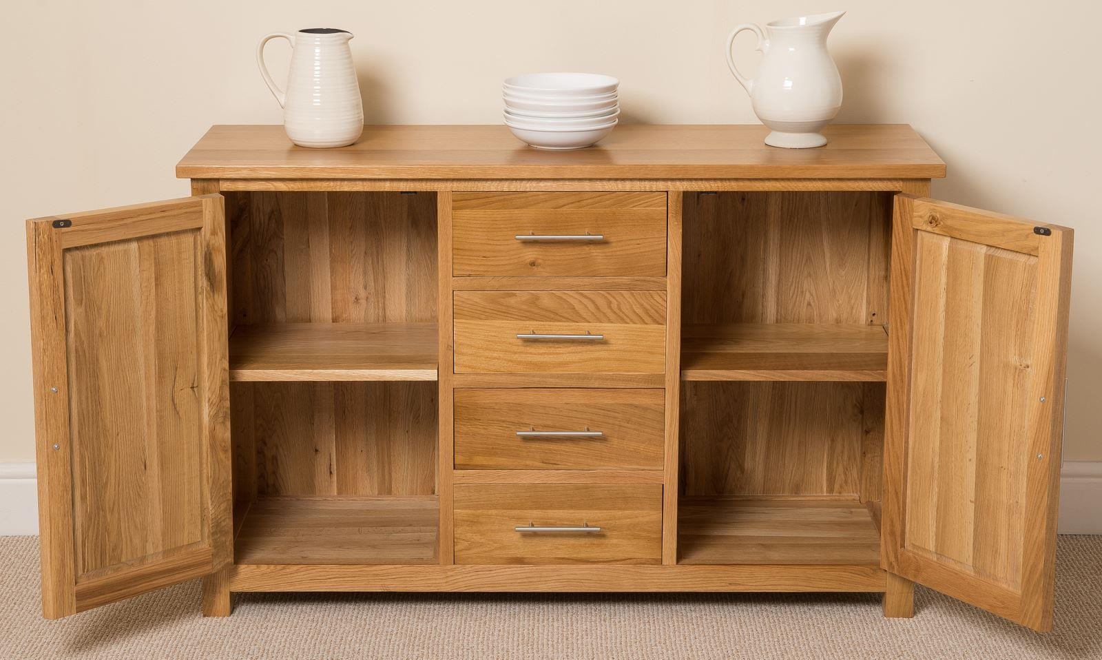 Oslo Solid Large Oak sideboard Modern Furniture Direct