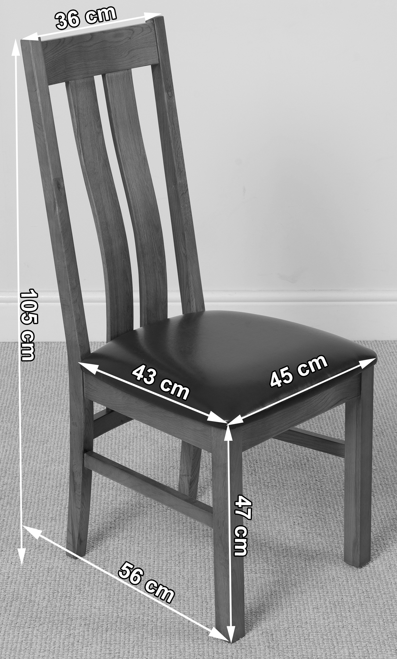 Valencia Oak 160cm Wood and Glass Dining Table with 6 Princeton Solid