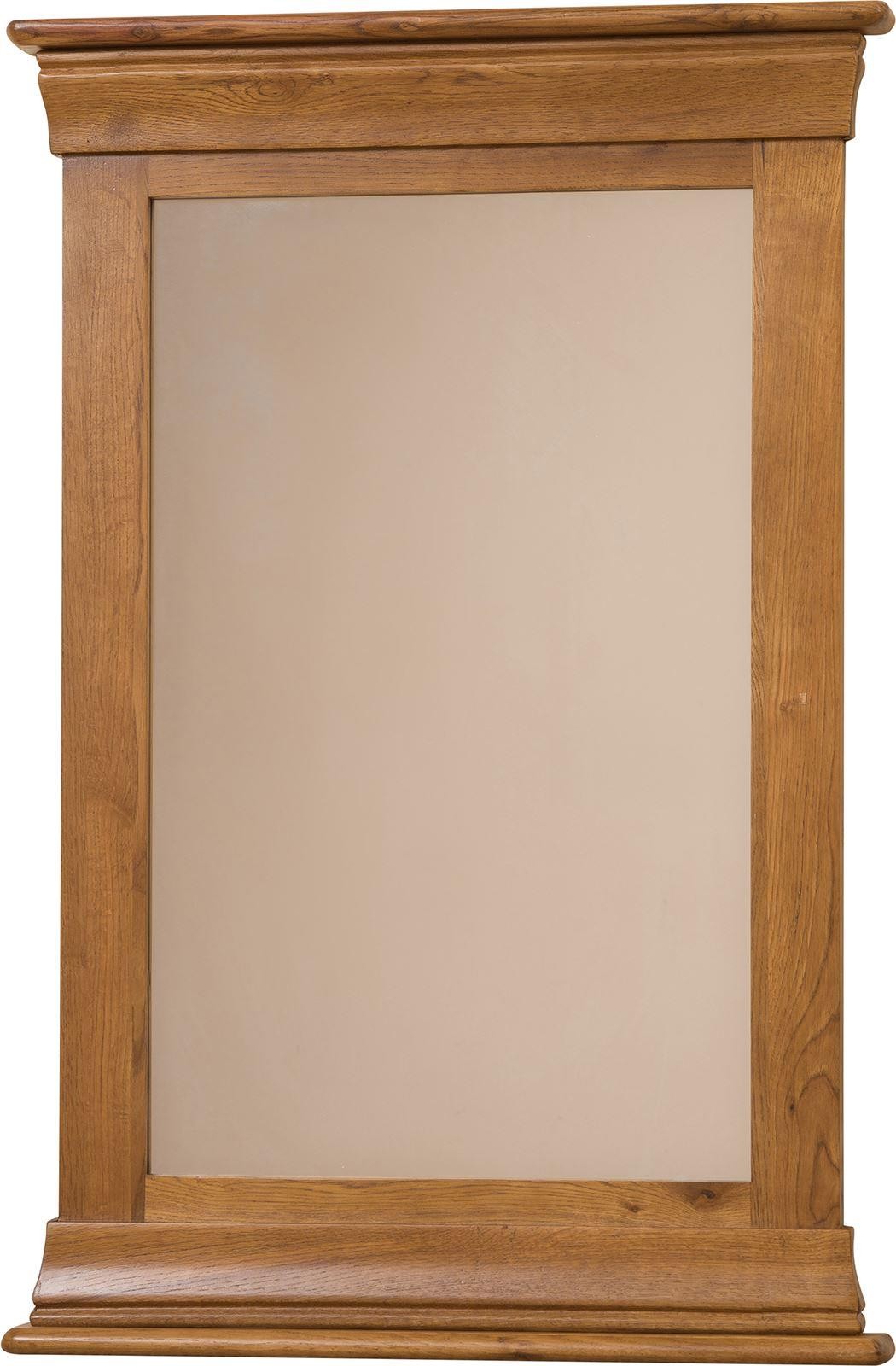 French Chateau Rustic Solid Oak Wall Mirror