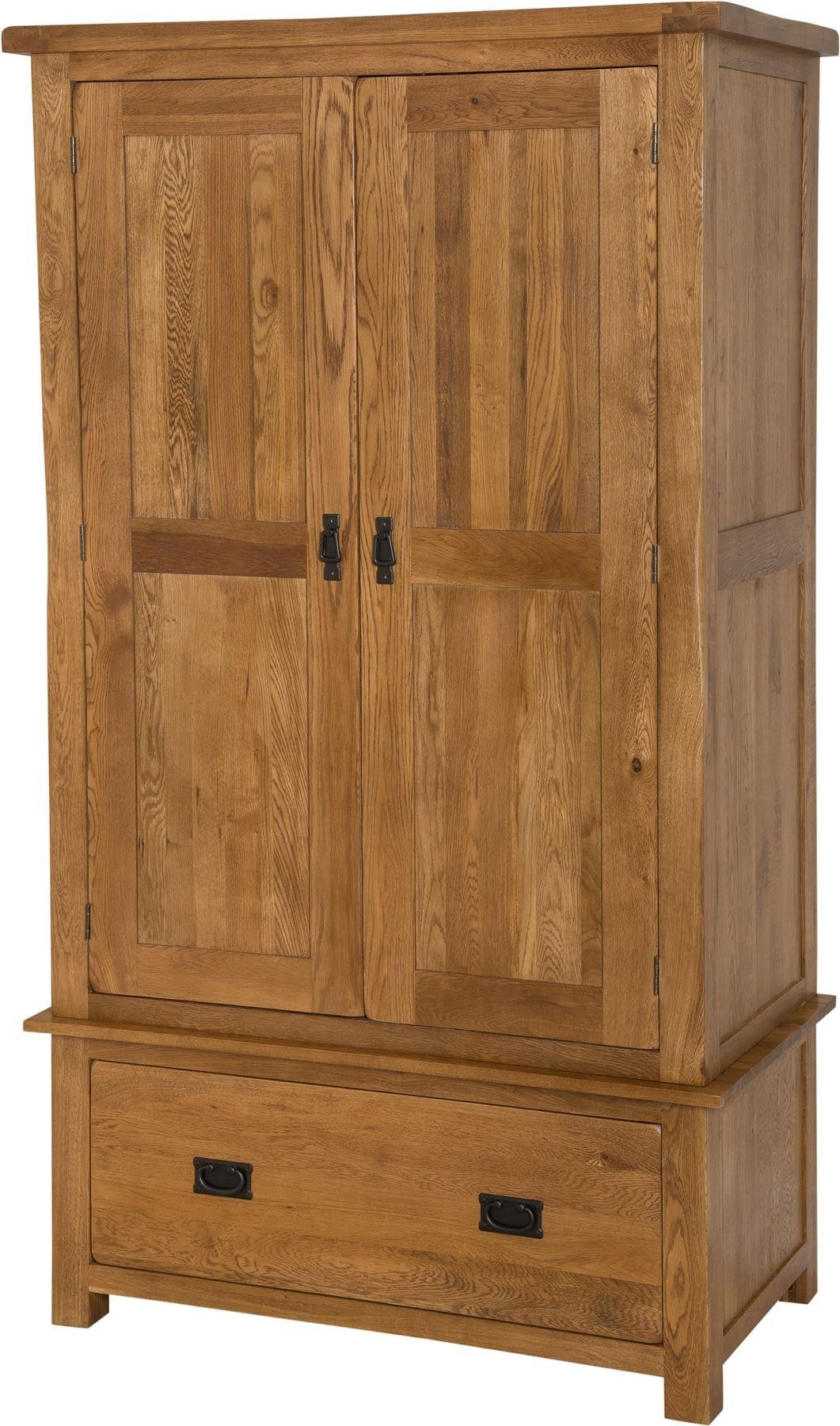 Cotswold Rustic Solid Oak Double Wardrobe