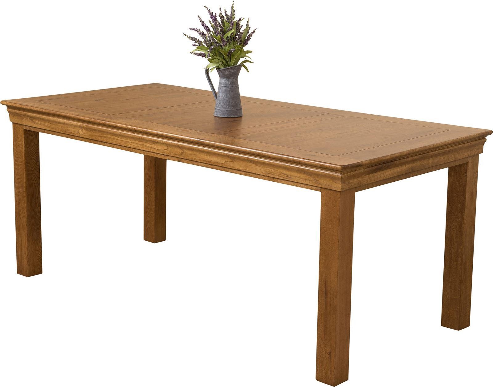 French Chateau Rustic Solid Oak 180 cm Dining Table