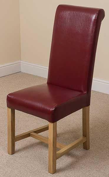 French Chateau Rustic Solid Oak 150cm Dining Table with 6 Washington Dining Chairs [Burgundy Leather]