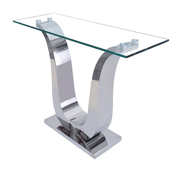 Alexandria Chrome And Glass Console Table, Chrome And Glass Console Table Ireland