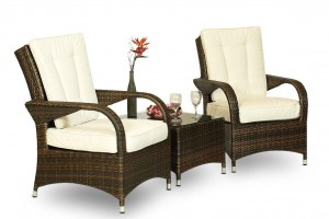 Arizona Rattan Garden Furniture [2 Seat Lounge Set and Coffee Table]