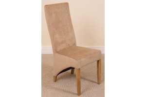 Lola Curved Back Dining Chair [Beige Fabric]