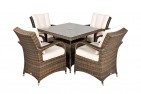 Side of Arizona Rattan [4 Seat Dining Set with Square Table] 