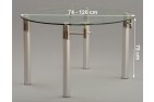 Torino Designer 74cm-120cm Extending Dining Table