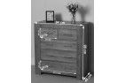 Kuba Solid Oak Chest of Drawers [2+3 drawer] - Dimensions