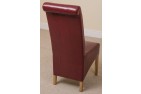 Back of Montana Dining Chair [Burgundy Leather]