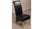Left Side Montana Dining Chair [Black Leather]