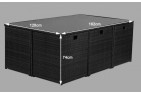 Giardino Rattan Garden Furniture [6 Seat Cube Dining Set Plus Umbrella] Dimensions