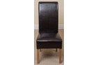 Full Length Montana Leather Dining Chair [Brown] 