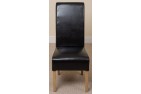Full Length Montana Dining Chair [Black Leather]