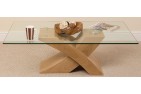 Milano Coffee Table [Glass and Solid Oak] 3