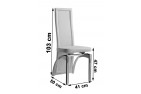 Alisa Dining Chair [Ivory] Dimensions