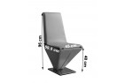 Rita Designer Dining Chairs [Ivory] Dimensions