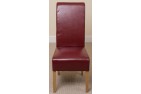 Full Length of Montana Dining Chair [Burgundy Leather]