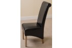 Side Angle Montana Dining Chair [Black Leather]