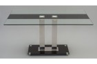 Roma Black Glass Dining Table Only