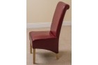 Side Angle of Montana Dining Chair [Burgundy Leather]