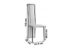  Elsa Designer Dining Chairs [Ivory] Dimensions