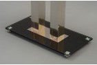 Roma Black Glass Dining Table Legs