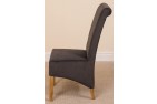 Side Angle of Montana Dining Chair [Black Fabric]