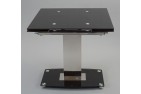 Enzo 80-120cm Extending Glass Dining Table - Side Picture