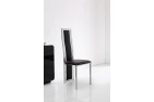 Front of Elsa Designer Dining Chairs [Black] 