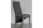 Lola Curved Back Leather Dining Chair [Burgundy] Dimensions