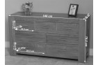 Kuba Solid Oak Chest of Drawers - Dimensions