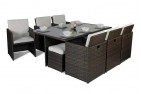 Side of Giardino Rattan Garden Furniture [6 Seat Cube Dining Set Plus Umbrella]