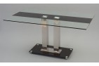 Roma Black Glass Dining Table Only