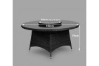 Savannah Rattan Garden Furniture [8 Seat Dining Set Plus Back Cushion] Table Dimensions
