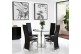 Target Round Glass and Steel 80cm Dining Table with 4 Alisa Dining Chair [Black]