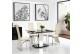 Enzo 80-120cm Extending Glass Dining Table with 6 Alisa Dining Chairs [Ivory]