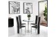 Target Round Glass and Steel 80cm Dining Table with 4 Elsa Designer Dining Chairs [Black]
