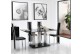 Vienna Black Glass 160cm Dining Table with 4 Elsa Designer Dining Chairs [Black]