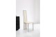 Elsa Designer Dining Chairs [Ivory Leather And Chrome]