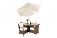 Arizona Rattan Garden Furniture [4 Seat Dining Set with Round Table]