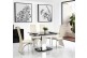 Enzo 80-120cm Extending Glass Dining Table with 4 Alisa Dining Chairs [Ivory]
