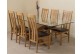 Valencia Oak 200cm Wood and Glass Dining Table with 6 Princeton Solid Oak Dining Chairs [Light Oak and Brown Leather]