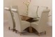 Valencia Oak 200cm Wood and Glass Dining Table with 6 Montana Dining Chairs [Ivory Leather]