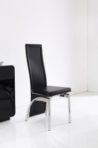 Front of Alisa Dining Chair [Black]