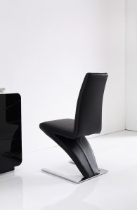 Back of Zed Designer Dining Chairs [Black]